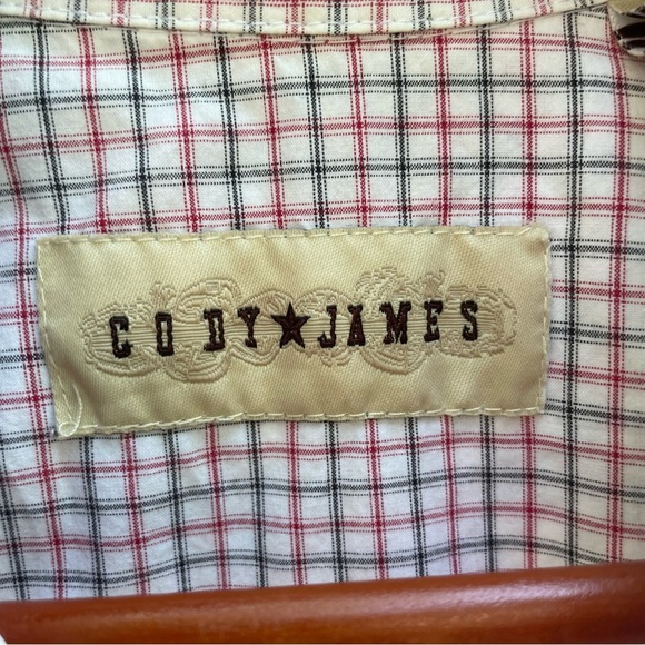 CODY JAMES Men’s Red Plaid Long Sleeve Button Down Pockets Size Large - Picture 3 of 12